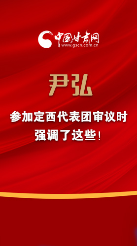 【2022甘肅兩會·圖解】尹弘書記參加定西代表團審議時強調(diào)了這些！
