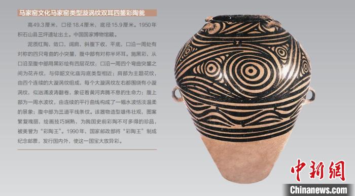圖為“彩陶王”展板?！∨R夏州融媒體供圖