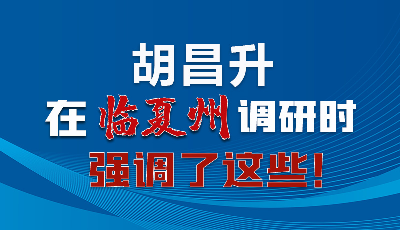 圖解|胡昌升在臨夏州調(diào)研時強調(diào)了這些！