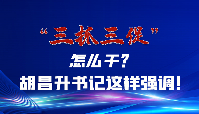 圖解|“三抓三促”怎么干？胡昌升書記這樣強調(diào)！